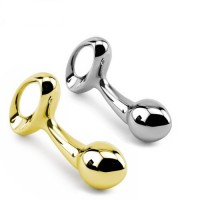 Aнальная втулка серебристая Medium Luxury Metal Butt Plug