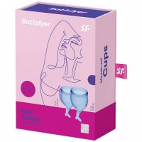 ДЕФОРМИРОВАННАЯ УПАКОВКА Набор менструальных чаш Satisfyer Feel Secure синий