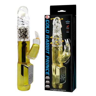 Вибратор с ротацией Gold Rabbit Prince Вибратор с ротацией Gold Rabbit Prince