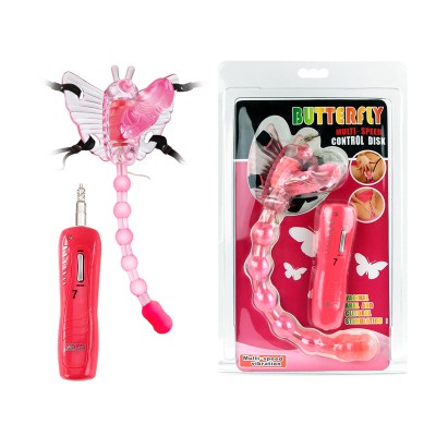 Анальный стимулятор с вибро-бабочкой Анальный стимулятор с вибро-бабочкой