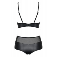 Дерзкий черный комплект из материала Wet Look Leatheria L/XL Дерзкий черный комплект из материала Wet Look Leatheria L/XL