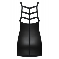 Сорочка и трусики-стринги из материала Wet Look Leatheria L/XL