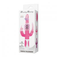 Вибратор Hi-Tech с тройной стимуляцией Pretty Bunny