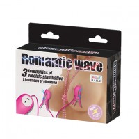 Электростимулятор с вибрацией для груди Romantic wave малиновый