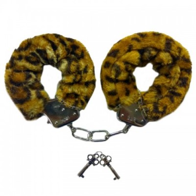 Наручники с леопардовым мехом
