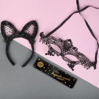 Карнавальный костюм "Кошечка" маска, ушки Карнавальный костюм "Кошечка" маска, ушки