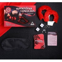 Эротическая игра «Территория соблазна» наручники, маска, кубики, книга-шкатулка