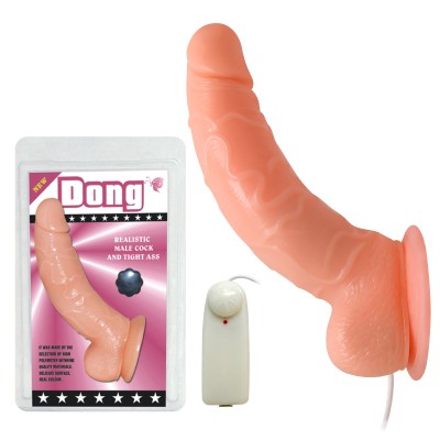 Вибратор на присоске изогнутый