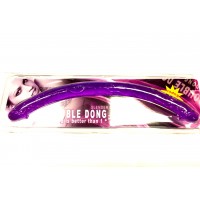 Фаллоимитатор двухголовый фиолетовый Фаллоимитатор двухголовый фиолетовый