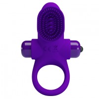 Фиолетовое эрекционное кольцо с вибрацией Vibrant Penis Ring 2