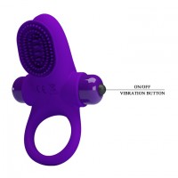 Фиолетовое эрекционное кольцо с вибрацией Vibrant Penis Ring 2