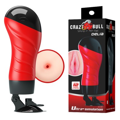 Мастурбатор попка с вибрацией и присоской Crazy Bull Delia