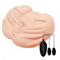 Мастурбатор-реалистик Crazy Bull с двумя отверстиями и двойным виброяйцом Мастурбатор-реалистик Crazy Bull с двумя отверстиями и двойным виброяйцом