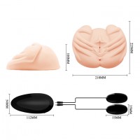 Мастурбатор-реалистик Crazy Bull с двумя отверстиями и двойным виброяйцом Мастурбатор-реалистик Crazy Bull с двумя отверстиями и двойным виброяйцом