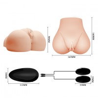 Реалистичный мастурбатор Crazy Bull попка и вагина с двойным виброяйцом