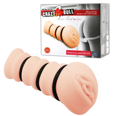 Мастурбатор вагина с утягивающими кольцами Crazy Bull Rossi Flesh 3D