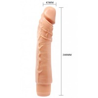 Реалистичный вибратор с рельефными венками 24 см