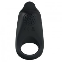 Перезаряжаемое черное эрекционное кольцо с мощной вибрацией Перезаряжаемое черное эрекционное кольцо с мощной вибрацией