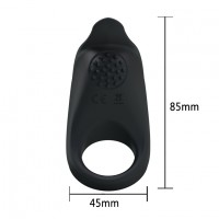 Перезаряжаемое черное эрекционное кольцо с мощной вибрацией Перезаряжаемое черное эрекционное кольцо с мощной вибрацией