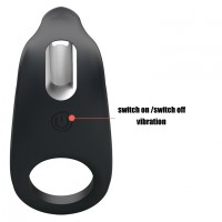 Перезаряжаемое черное эрекционное кольцо с мощной вибрацией Перезаряжаемое черное эрекционное кольцо с мощной вибрацией