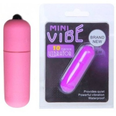 Вибропуля Mini Vibe с 10 функциями вибрации розовая