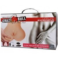 Реалистичный мастурбатор Crazy Bull попка и вагина с двойным виброяйцом