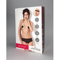 Неповторимые черные высокие шортики с доступом и нежным кружевом (L/XL (46-48))