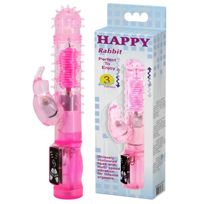 Вибратор с волновой ротацией Happy Rabbit