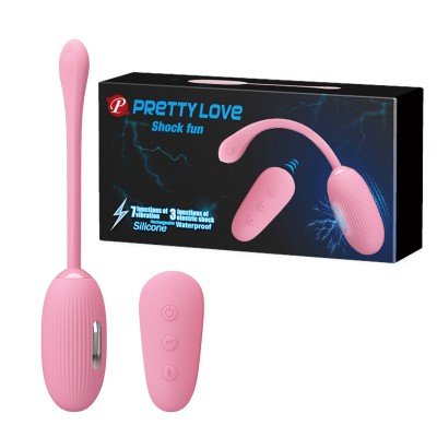 Виброяйцо Pretty Love Shock fun с электростимуляцией и дистанционным управлением