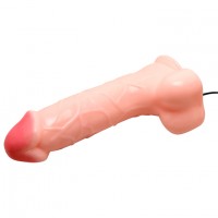 Вибратор толстяк на присоске с мошонкой Вибратор толстяк на присоске с мошонкой