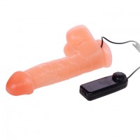 Вибратор реалистик на присоске с мошонкой