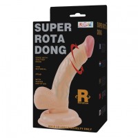 Ротатор с мошонкой и присоской Super Rota Dong 15 см