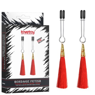 Зажимы для сосков Glamor Tassel Nipple Clamp Red