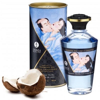 Разогревающее массажное масло Shunga Coconut Thrills c ароматом кокоса 100 мл Разогревающее массажное масло Shunga Coconut Thrills c ароматом кокоса 100 мл