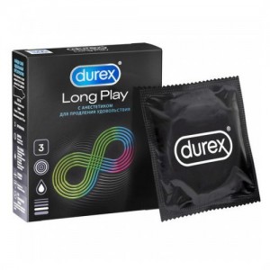 Презервативы Durex №3 Long Play (Performa) для продления удовольствия