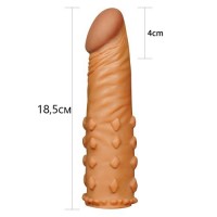 Удлиняющая насадка на пенис X-Tender Penis Sleeve мулат + 5 см