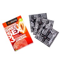 Оральные презервативы Domino Sweet Sex Клубника 3 шт