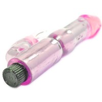 Розовый вибратор с клиторальной стимуляцией