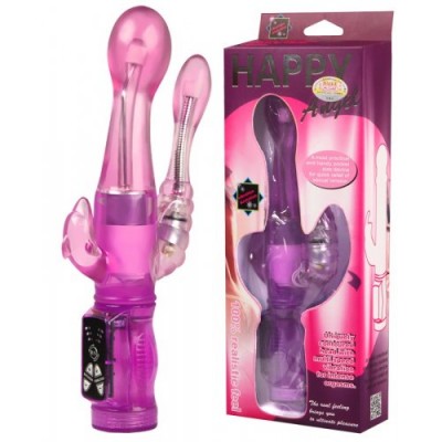 Вибратор с ротацией и гнущимся анальным отростком