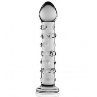 Стеклянный прозрачный фаллоимитатор Glass Romance 17см Стеклянный прозрачный фаллоимитатор Glass Romance 17см