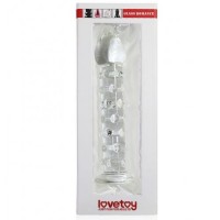 Стеклянный прозрачный фаллоимитатор Glass Romance 17см Стеклянный прозрачный фаллоимитатор Glass Romance 17см