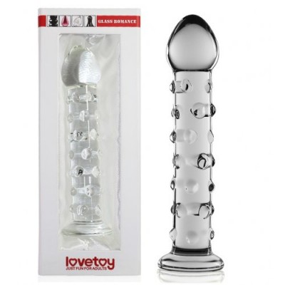 Стеклянный прозрачный фаллоимитатор Glass Romance 17см Стеклянный прозрачный фаллоимитатор Glass Romance 17см