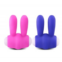 Виброкольцо пурпурное POWER CLIT COCKRING RABBIT