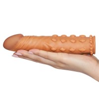 Удлиняющая насадка на пенис X-Tender Penis Sleeve мулат + 5 см