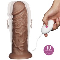 Большой вибратор-мулат на присоске Lovetoy Realistic Chubby Vibrating Dildo 27 см