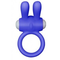 Виброкольцо пурпурное POWER CLIT COCKRING RABBIT