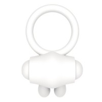 Белое виброкольцо Power Clit Cockring Rabbit