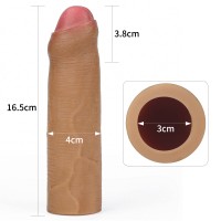 Удлиняющая насадка на пенис Revolutionary Silicone Nature Extender Uncircumcised мулат + 4 см Удлиняющая насадка на пенис Revolutionary Silicone Nature Extender Uncircumcised мулат + 4 см