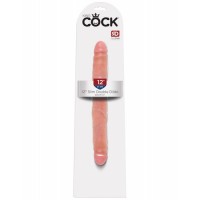 Двухсторонний фаллоимитатор King Cock 12 Slim Double Dildo Flesh
