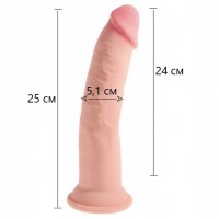 Большой фаллоимитатор без мошонки на присоске King Cock Plus Triple Density 25 см Большой фаллоимитатор без мошонки на присоске King Cock Plus Triple Density 25 см